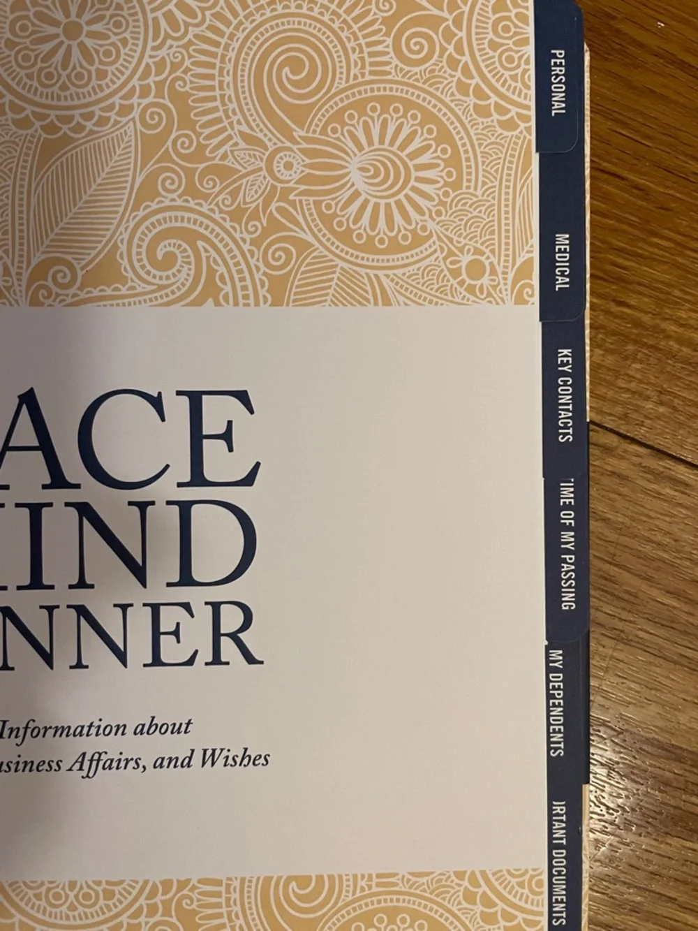 Peace of Mind Planner